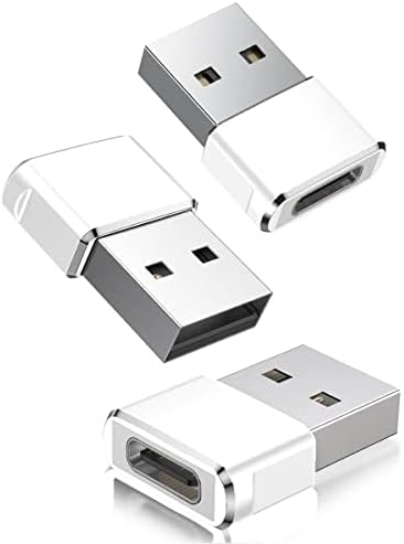 USB to USB C Adapter 3Pack,Type C Female to USB A Male Cable Converter for Apple Watch iWatch Series 7 8,iPhone 14 13 12 11 Max Pro Plus,iPad 10 9,Air 4 5 Mini 6,Samsung Galaxy S23 S22 S21