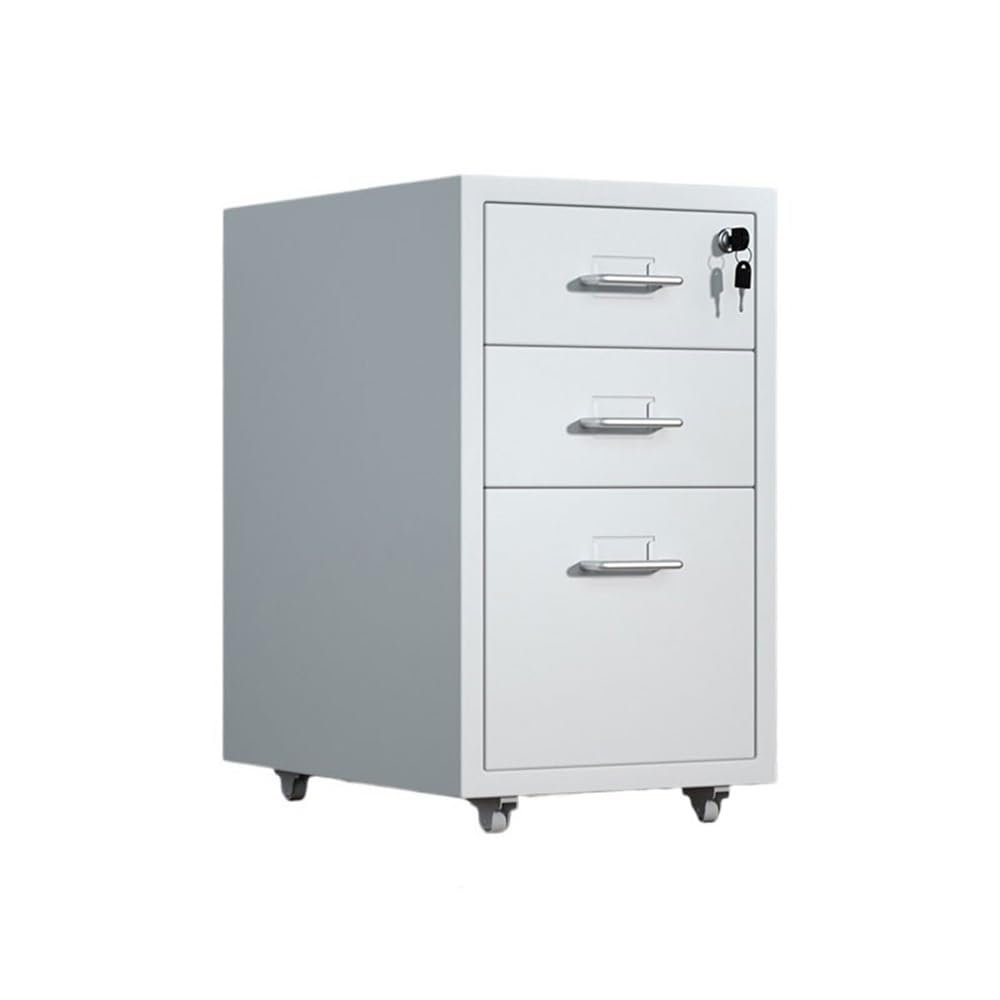 Aioneer White File Cabinet 1.2Mm Thickness Steel Cabinet Multifunctional Storage Cabinet Office File Cabinet Multi-Drawer Cabinet Data Storage Cabinet Filing Cabinet