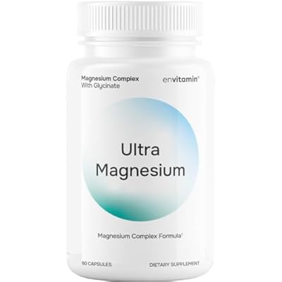 envitamin Ultra Magnesium Glycinate - 8 in 1 Formula with Methylated Vitamin B12, Vitamin D3 and B6.