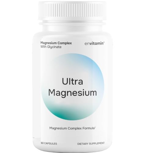envitamin Ultra Magnesium Glycinate - 8 in 1 Formula with Methylated Vitamin B12 Vitamin D3 and B6.