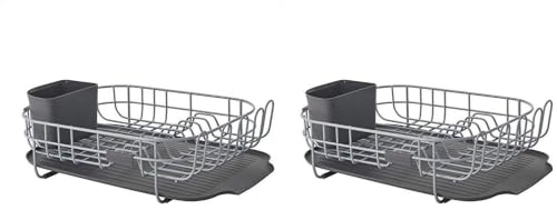 Image of KitchenAid Low Profile Carbon Steel Dishrack, one Size, Charcoal (Pack of 2)