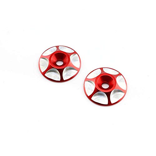HobbyStar Wing Buttons, Red, 1/10 RC Buggy, Set of 2