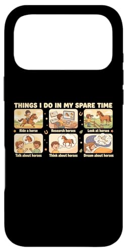 Things I Do In My Spare Time Ride A Horse Funny Horses �X�}�z�P�[�X iPhone 17 Pro Max �p
