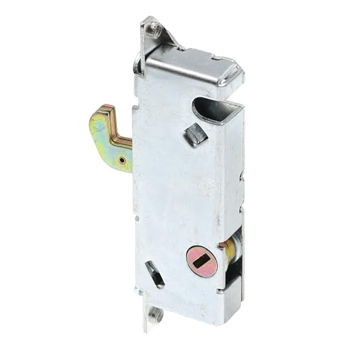 Image of Prime-Line E 2014 Mortise Lock - Adjustable, Spring-Loaded Hook Latch for Sliding Patio Doors Constructed of Wood, Aluminum and Vinyl, 3-11 /16 In., 45 Keyway, Round Face (Single Pack)