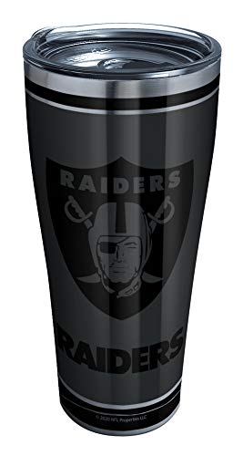 Tervis Triple Walled NFL Las Vegas Raiders Insulated Tumbler Cup Keeps Drinks Cold & Hot, 30oz - Stainless Steel, Blackout