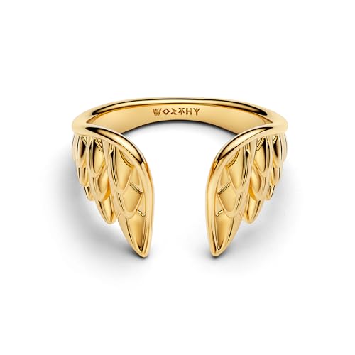 PANDORA Marvel Thor Flügel Offener Ring mit 14K vergoldeter Metalllegierung Größe: 54 164222C00-54