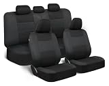 Generico Set coprisedili Auto per Alfa per Romeo 147 Set Completo di Coprisedili Universali in Pelle Auto Accessori Interni Protezioni Sedili Auto(Black Gray A)