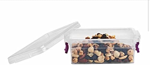Best House Asude 2 PCS Clear Plastic Storage Box with Lids Use for Home, office, Kitchen, Toys and Goods (3 Litres)