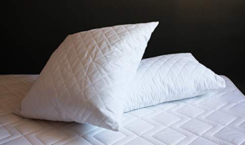 The Bettersleep Company Continental Square Euro Pillow Protector Pair 65cm x 65cm (26") Hotel Quality Cotton Percale with Zip Closure