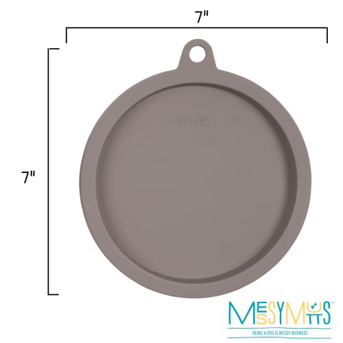 Messy Mutts Silicone Airtight Dog Bowl Lid | Spill-Resistant Seal for Dog Bowls | Compatible with Messy Mutts Stainless Steel Bowls (Sold Separately) | Freezer, Dishwasher Safe (Large)