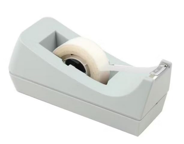 BALSAT | Dispensador de celo | Gris o Negro | Base antideslizante y pesada para facilidad de uso. (Negro)