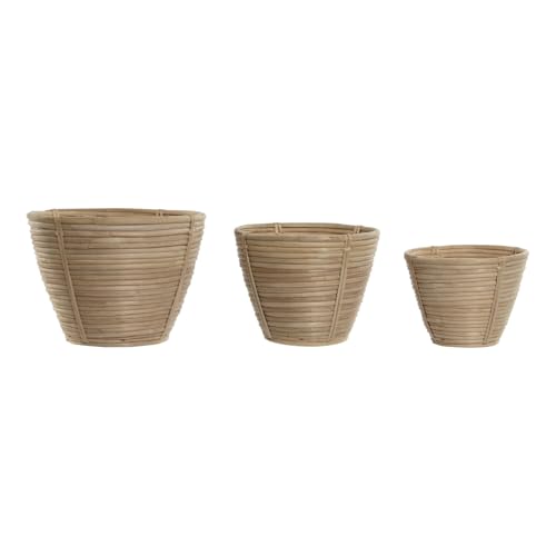 Macetero set 3 ratan pour remplacer vos cache-pots en plastique - 2