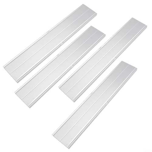 Aluminum Solar Rail Connector for 40x40 mm Photovoltaic Mounting Profiles – Slide-in Extension Joint, 200 mm Length, 6.3 mm Thickness, Silver Alloy (4-Pack)