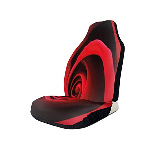 Preisvergleich Produktbild GUUi Seat Covers Vehicle Protector Car Mat, Extreme Close Up of Red Rose Bloom Swirled Spiral Petals Beauty In Nature Theme,Fit Most Cars, Sedan, Truck, SUV,1pcs