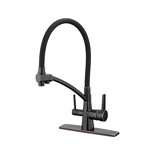 Robinets de cuisine avec filtre à eau chaudes et froides mitigeur noir G4398