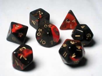 Red Oblivion (Set of 7 Dice)