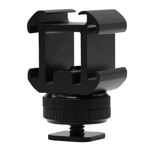 Cold Shoe Mount Adapter for DSLR Camera Cold Triple Base Accessory for LED Video Light Monitor