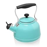 Chantal Tea Kettle, Vintage Series, Enamel on Steel, Whistling (Aqua)