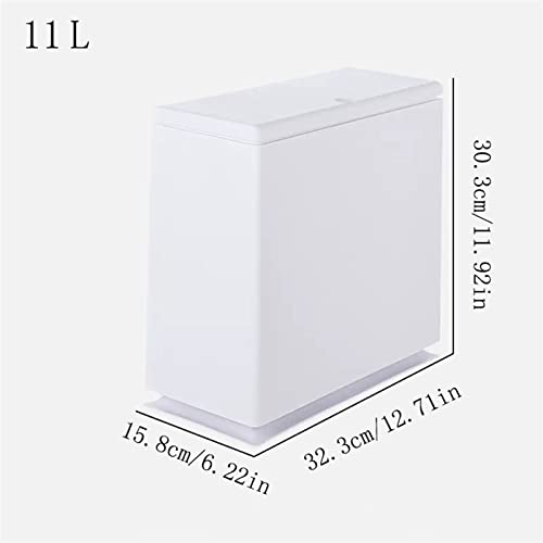 Grande corbeille à papier rectangulaire double pour éviter les odeurs - 3