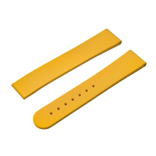 Bracelet montre 20mm FKM design lunaire premium texturé et fluo
