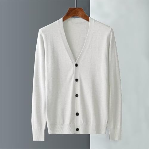 Mens V Neck Button Up Casual Knit Sweater Open Front Ribbed Cardigan Sweater Long Sleeve Lightweight Slim Fit Outwear2