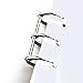 Luckycivia 12 Pcs Silver Book Rings, 3 Holes Metal Loose Leaf Binder Rings, Ring Snap Split Hinged for Notebook Diary Photo Album Binding