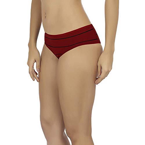 Image of Good Connection Womens Cotton Hipster Panty, Multicolor Panties with Strechable Soft Waistband for Extra Comfort