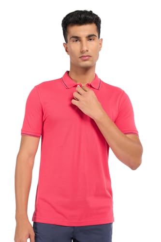 Image of Peregrine by Pantaloons Men's Solid Slim Fit Polo Shirt