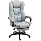 FONCTION MASSANTE : Cette chaise de bureau ergonomique offre 6 points de massage par vibrations, ajustables via télécommande avec 2 intensités et 5 modes. Programmez des sessions de 15, 30 ou 60 minutes pour une détente optimale grâce à son minuteur intégré.