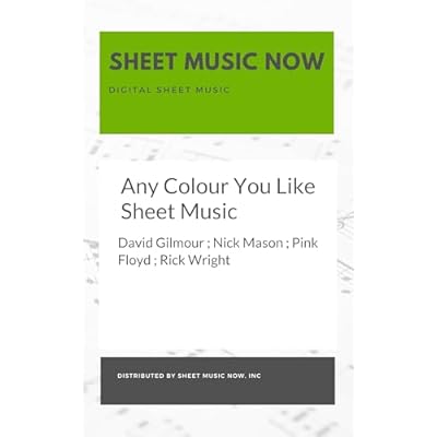 Any Colour You Like Sheet Music