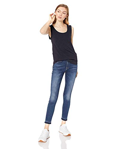 Amazon Brand - Daily Ritual Women's Lightweight Lived-In Cotton Scoop Neck Muscle T-Shirt, X-Large, Navy, X-Large #TOP25