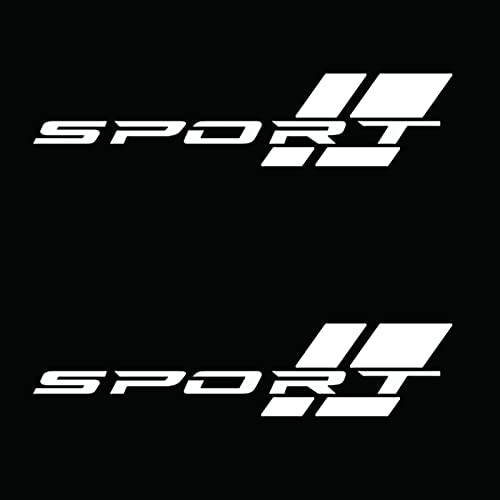 Letras deportivas para coche de 16 pulgadas blancas con logotipo rácing, pack de 2 2