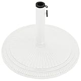  Gecheer Socle de Parasol Base de Parasol Pied de Parasol Fonte Blanc 45x45x30 cm