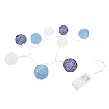BESPORTBLE Baumwollkugeln Lichterkette LED Lampions Innen Dekoration Batterie Betrieben Energiesparend Warmweiß für Zimmer Party Garten Romantische Atmosphäre
