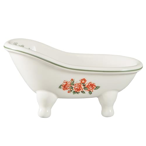 1 porte-savon décoratif en céramique de 14,2 cm (Style 06)