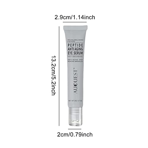 20g Peptide Eye Cream Anti Aging,Anti-Aging Peptide Eye Cream with Roller Dark Eye Circle Remover Sk
