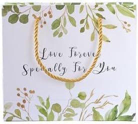 MODADA Gift Bags Green Tree Leaves Tote Bag Wedding Favors And Gift Box Shopping Paper Bags Wedding Decorations Favor