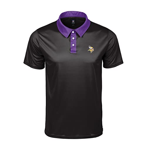 FOCO Minnesota Vikings NFL Mens Nightcap Polyester Polo - L