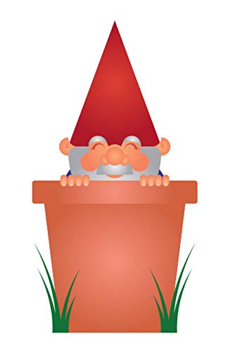 Gnome in Plantpot Lined Notebook