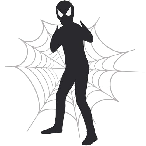 Disfraz Spider Niño, Disfraz De Carnaval Niños Chico, Lentes 3d Superhéroe Negro Miles Morales, Body De Tela De Seda De Leche Disfraz Niños 3-4-5-6 Años Mono, Para Carnaval Cosplay Película Niño