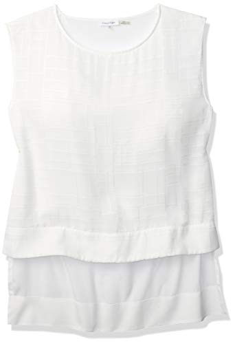 Calvin Klein Women's Double-Layer Sheer Shell Blouse