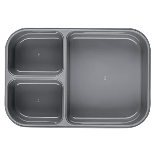 LocknLock LOCK & LOCK On the Go Meals Three Compartment Divided Lunch Box Container with Sauce Cup for School or Work, 50.7-Ounce, Gray by LocknLock - Image 9