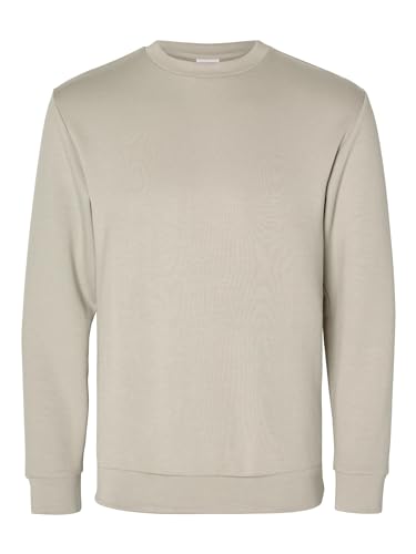 SELETED HOMME SLHEMANUEL Soft Crew Neck Sweat Noos, Pure Cashmere, M