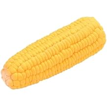 Jinshining Yellow Dog Puppy Latex Corn-Shaped Squeaky Bite-Resistant Interactive Chew Toy - for Aggressive Chewers, Small/Medium/Large Dogs