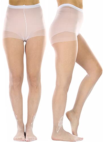Image of ToBeInStyle Women's Control Top Sheer Footed Pantyhose Hosiery Tights Stockings