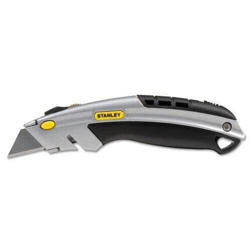 Stanley 10788 Curved Quick-Change Utility Knife, High Carbon Steel Retractable Blade, 3 Blades #TOP1