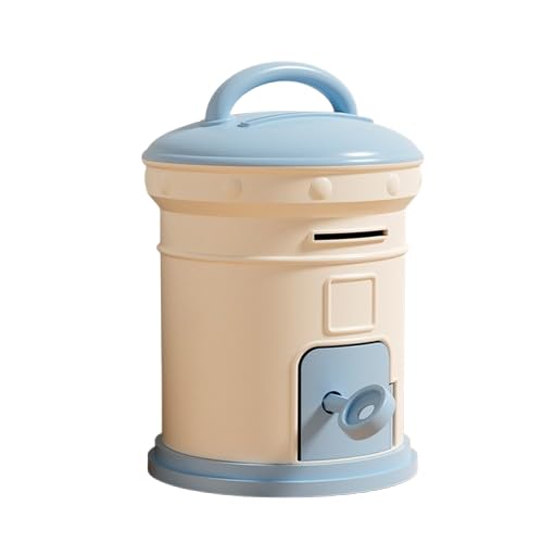 Cortina Post Box Design Piggy Bank for Kids & Adults – Plastic Coin Saver with Handle & Keys, Money Box Gift Item for Kids Ages 3+ (Blue, Pack of 1)-image-24