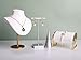 GemeShou White necklace holder stands for girls, Velvet hanging jewelry organizer, Metal necklace display stands for selling【White-Height 7.48 inch】