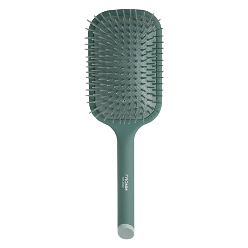 Fromm Professional Curl Studio Style Smoother Paddle Hair Brush for Smoothing Frizz & Flyaways, Detangling Wet and Dry Thick, Wavy, Curly or Coily Textured Hair, Reduces Tugging