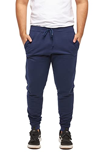 CALÇA MOLETOM MASCULINA KONOA JOGGER SLIM FIT BÁSICA LISA (as2, alpha, s, regular, regular, Azul Mar